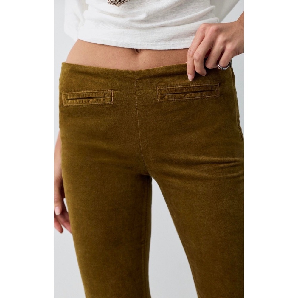 We the Free Walk the Line Pull On Corduroy Bootcut Pants NWOT leaf green